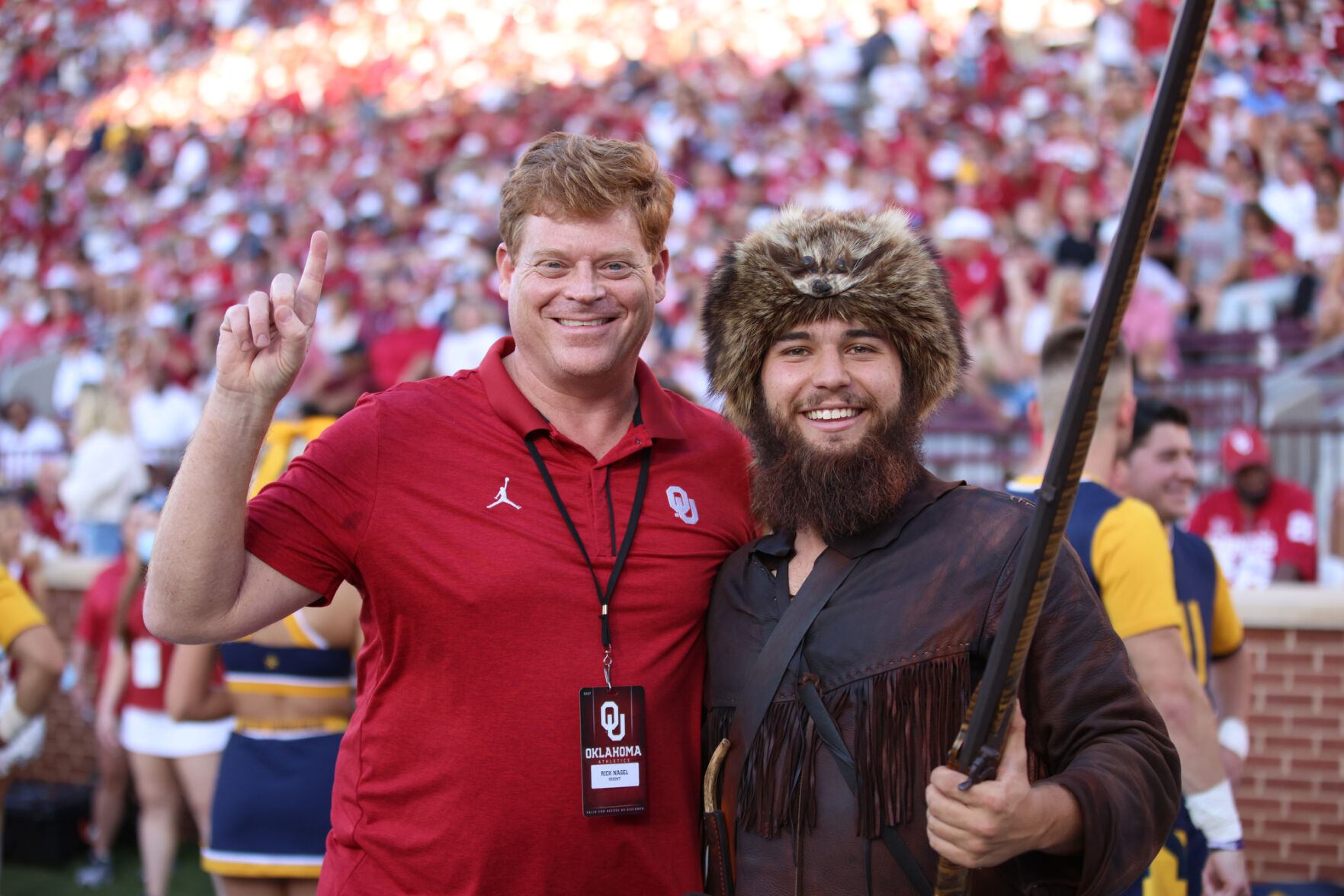 Rick Nagel poses with mountain man